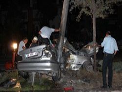 Direğe vurunca yanmaya başladı