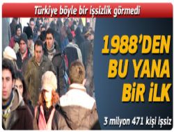 Türkiye böyle bir işsizlik görmedi