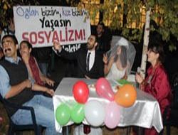 Üniversitede mizansen düğün