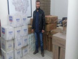 Kaçak sigara dağıtırken yakalandı