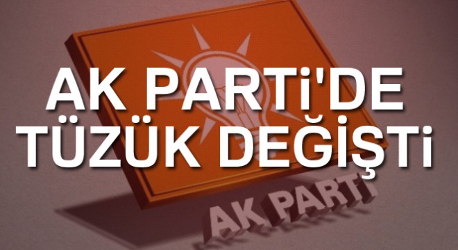 AK Parti'de tüzük değişti! Genel başkan vekilliği kabul edildi