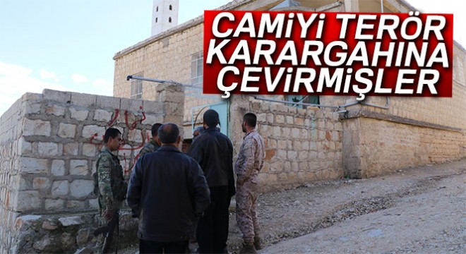 Afrin'de camiyi terör karargahına çevirmişler