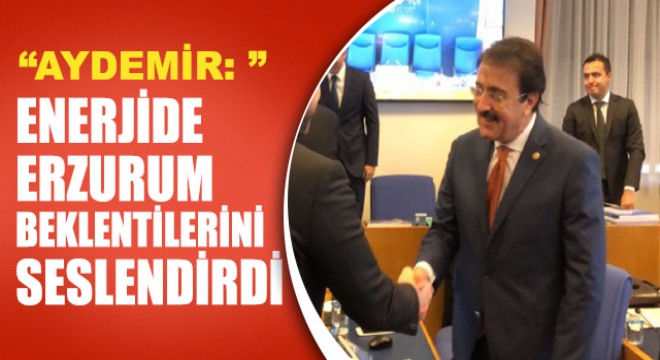 Aydemir Enerjide Erzurum beklentilerini seslendirdi