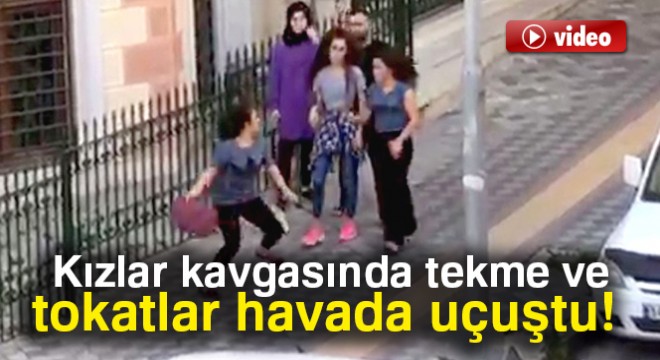 Bahçelievler'de kızlar kavgasında tekme ve tokatlar havada uçuştu
