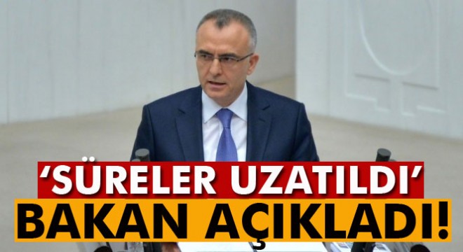 Bakan Ağbal: 'Vergi beyanname süreleri uzatıldı'