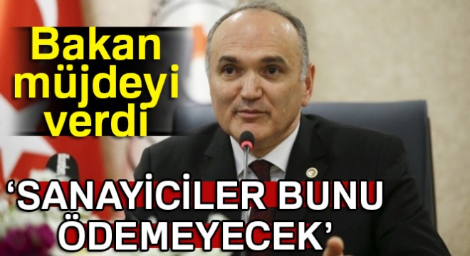 Bakan Özlü, sanayi kuruluşlarına müjde verdi