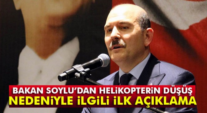 Bakan Soylu'dan helikopter açıklaması!
