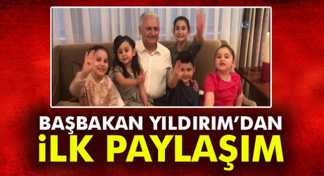 Başbakan Yıldırım, torunlarıyla birlikte referandum sonuçlarını takip etti
