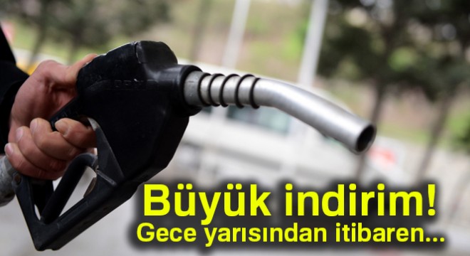 Benzine büyük indirim! Gece yarısından itibaren...