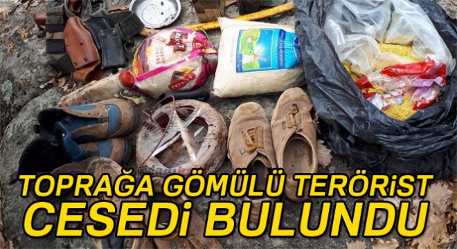 Bingöl'de toprağa gömülü terörist cesedi bulundu