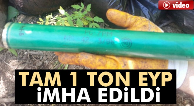 Bitlis'te bir ton EYP imha edildi