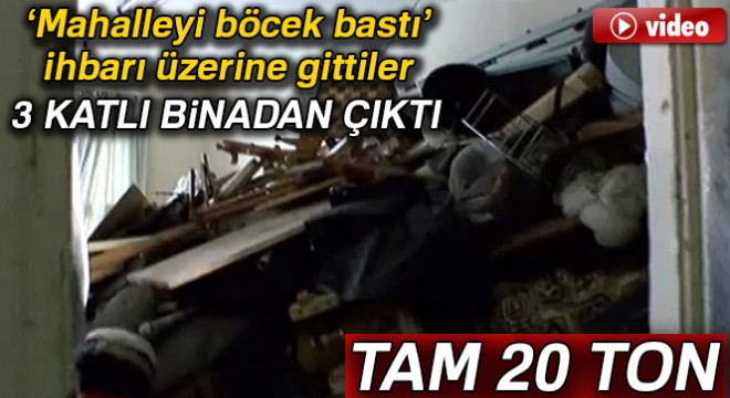 Cihangir'de 20 tonluk çöp ev bulundu