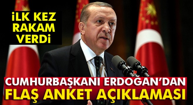 Cumhurbaşkanı Erdoğan'dan anket açıklaması