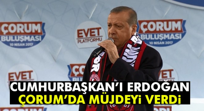Cumhurbaşkanı Erdoğan'dan o ilçelere müjde