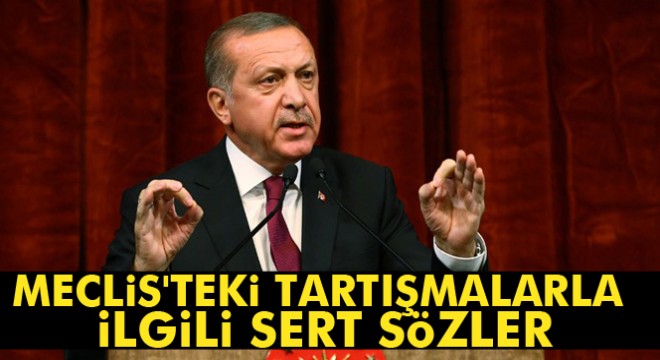 Erdoğan'dan Meclis'teki tartışmalarla ilgili sert sözler