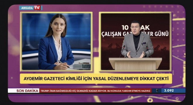 İbrahim Aydemir 10 Ocak'ta çalışan gazetecilerin emek ve sorumluluğuna dikkat çekti