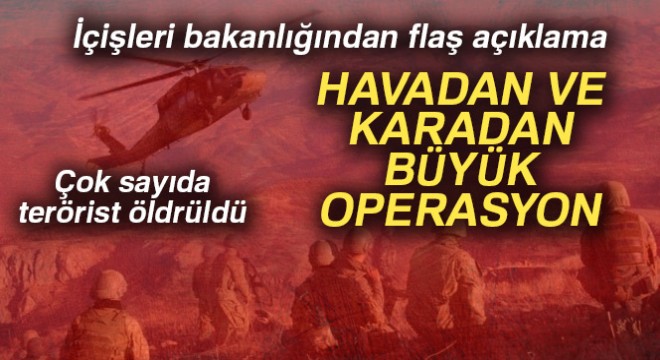 İçişleri Bakanlığı: 'Ülke genelinde yapılan operasyonlarda 16 terörist etkisiz hale getirildi'