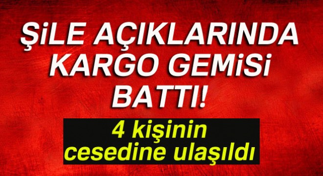 İstanbul Şile açıklarında bir kargo gemisi battı: 4 mürettebatın cesedine ulaşıldı