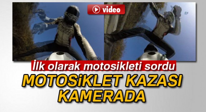 İstanbul'da motosiklet kazası kamerada