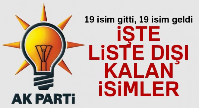 İşte AK Parti MKYK'da liste dışı kalan isimler