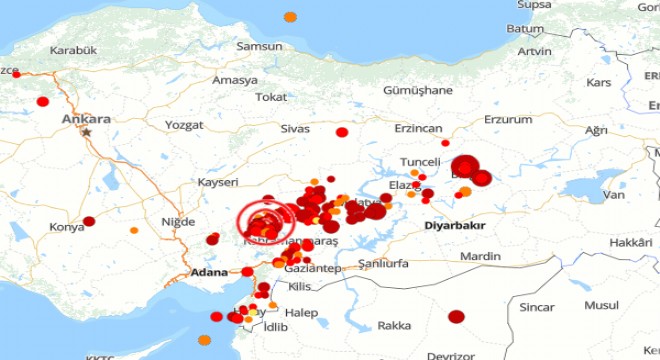 Kahramanmaraş'ta deprem