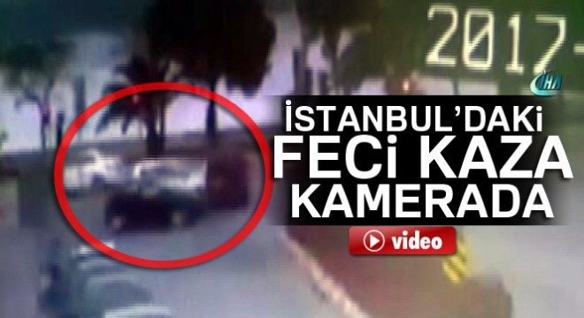 Kartal sahil yolundaki feci kaza kamerada