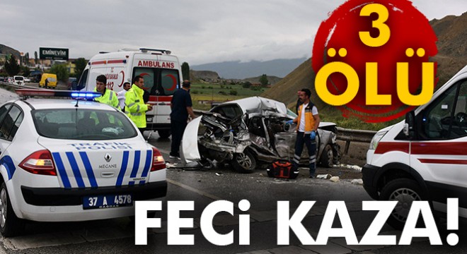 Kastamonu'da feci kaza! Otomobil takla attı: 3 ölü