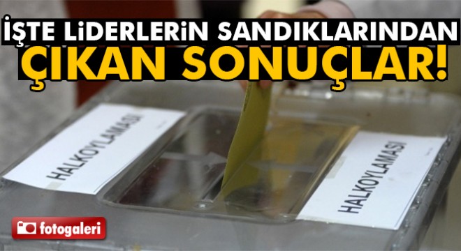 Liderlerin sandıklarından hangi sonuç çıktı? (Referandum 2017 sonuçları Evet - Hayır Oy Oranları)