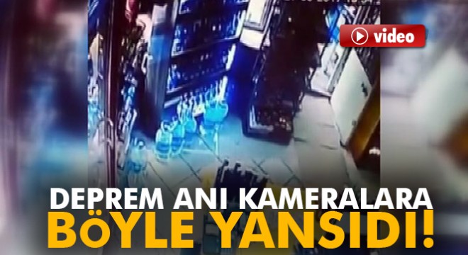 Manisa'daki deprem güvenlik kamerasında