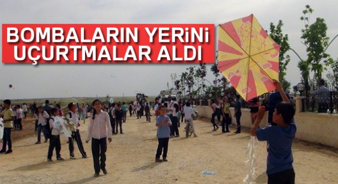 Mardin Nusaybin'de bombaların yerini uçurtmalar aldı