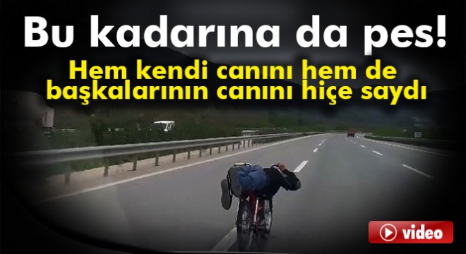 Motosiklet üzerinde tehlikeli yolculuk kamerada!