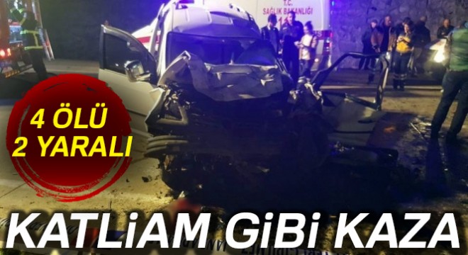 Ordu'da trafik kazası: 4 ölü, 2 yaralı