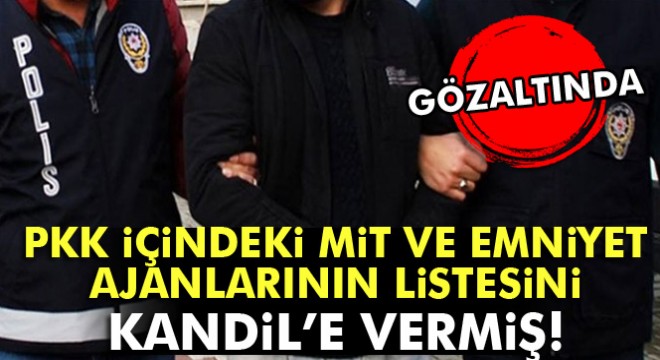 PKK içindeki MİT ve emniyet ajanlarının listesini Kandil'e verdiği öne süren FETÖ imamı gözaltında