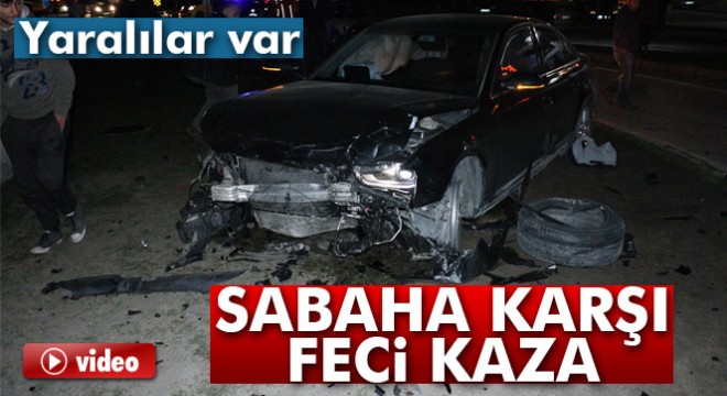 Refüjü aşan otomobil minibüse çarptı: 5 yaralı