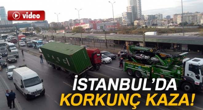 Son dakika haberleri İstanbul'da korkunç kaza  Trafik durma noktasında