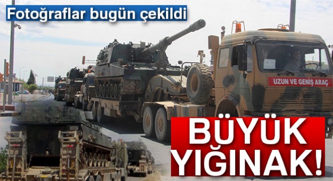 Suriye sınırına fırtına obüs ile topçu bataryaları sevk edildi