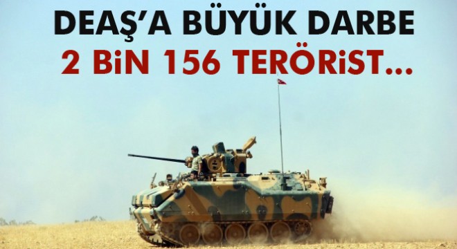 TSK: 'Fırat Kalkanı Harekatı'nda 2 bin 156 DEAŞ'lı terörist etkisiz hale getirildi