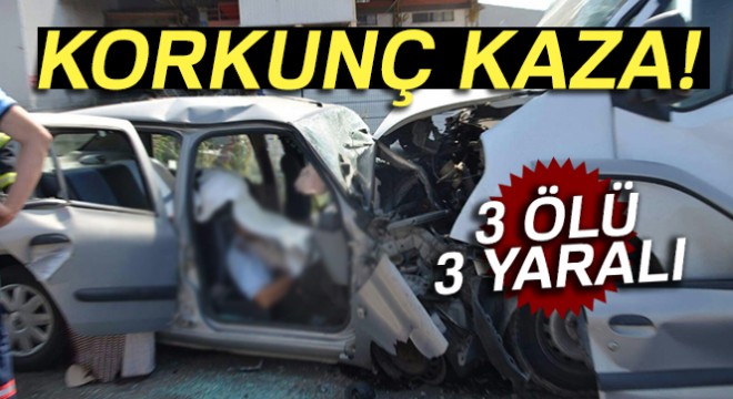 Tekirdağ'da feci kaza: 3 ölü, 3 yaralı