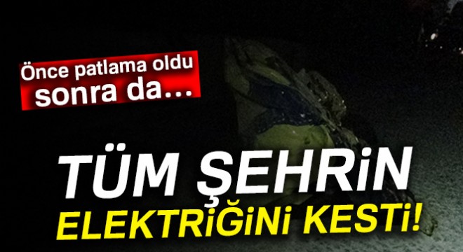 Uçan balon yüksek gerilim hattına takıldı, şehrin elektrikleri kesildi