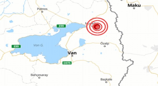 Van'da deprem
