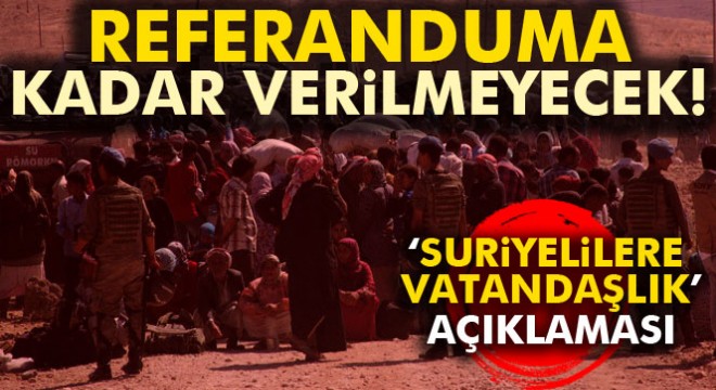Veysi Kaynak'tan Suriyelilere vatandaşlık açıklaması